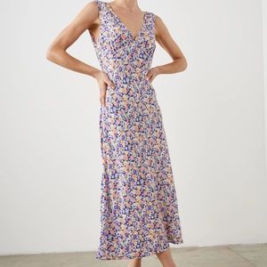 Rails Purple and Orange Midi Dress